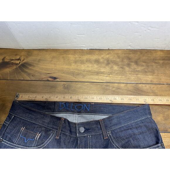 Kimes Ranch Men's Dillon Raw Jeans Blue 100% Cotton Wide Bootcut 34x36 USA Made - Picture 8 of 10